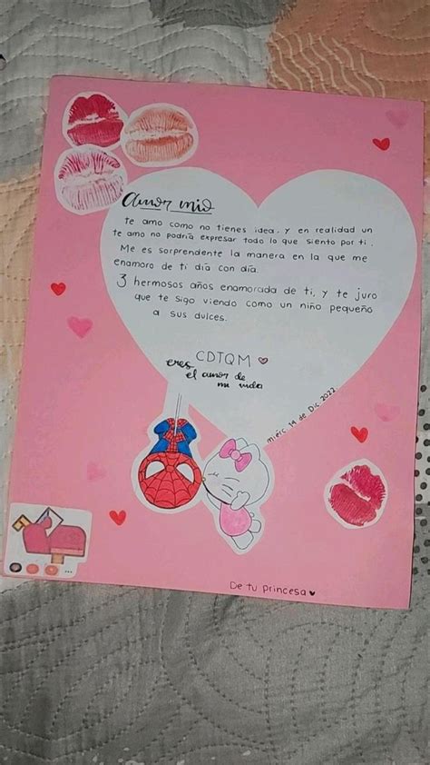 Carta De Hello Kitty Y Spiderman💋 Cartas Bonitas Cartas Para Novio Regalos Bonitos