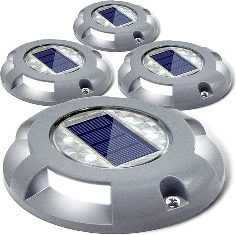 Siedinlar Solar Deck Lights Driveway Dock Led Light Solar Powered Outdoor Waterproof Road