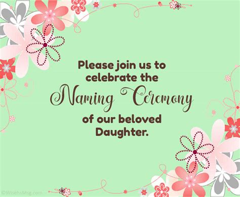 Naming Ceremony Invitation Messages Wishesmsg 50 Off