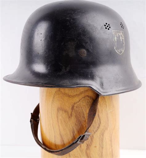 At Auction Wwii German Reich M Fire Police Stahlhelm Helmet