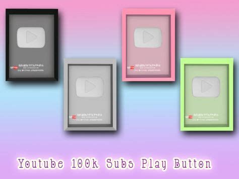 Cinnamonpunch S YouTube 100k Play Button Avec Images Sims 4 Contenu