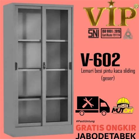 Jual Promo Lemari Arsip Lemari Besi Pintu Kaca Sliding Geser Vip V