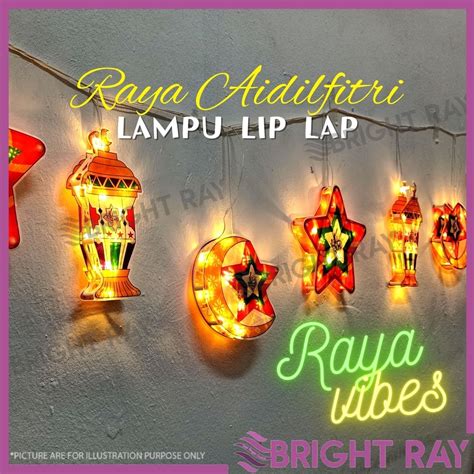 Ramadan Decoration Lampu Raya Kelip Lampu Liplap Fairy Light Lampu