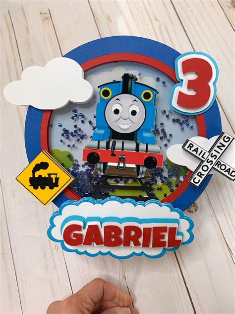 Thomas El Tren Cumpleaños Thomas La Fiesta Del Tren Topper Etsy