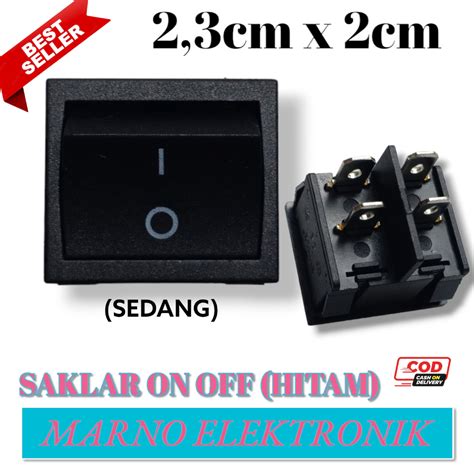 Jual SAKLAR LAMPU STABILIZER BULAT SWITCH HITAM ON OFF SEDANG Shopee