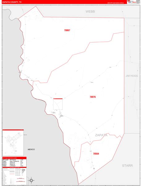 Map of zapata county texas