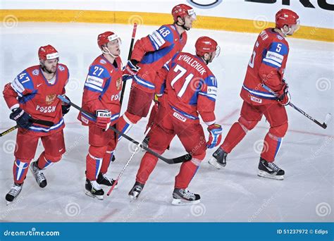 Équipe De Glace Hockey De Team Russia Photographie éditorial Image Of