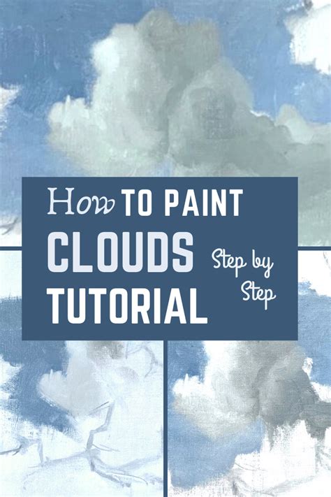 How to Paint Clouds Tutorial | Complete with Step by Step Process Images | Cloud painting ...