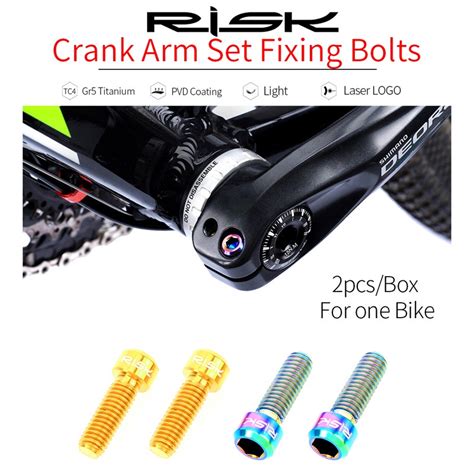 Risk Pcs M X Mm Mtb Bicycle Titanium Alloy Crank Bolts Disc Brake