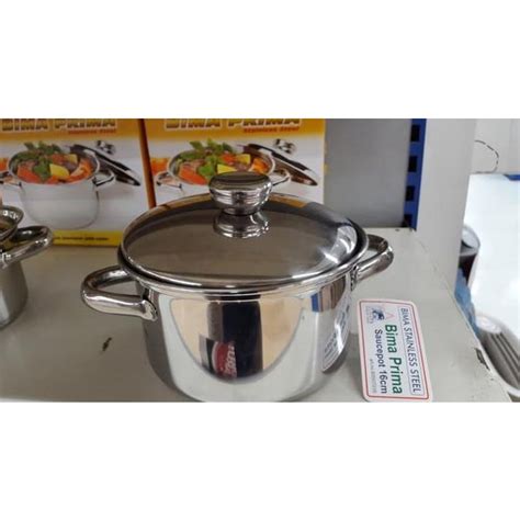 Jual Panci Bima Prima Saucepot Cm Stainless Steel B Shopee