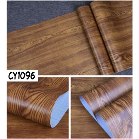 Jual Kayu Cokelat Muda Salur Wallpaper Sticker Motif Kayu Cokelat Muda