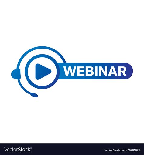 Logo for online webinar web conference Royalty Free Vector