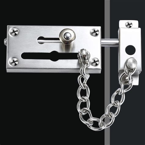 Heavy Duty Door Chain With Lock Bolt Entrance Front Main Security Latch