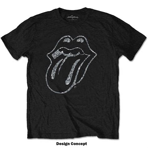 Rolling Stones Koszulka Tongue Diamante Black M Skie Musicwear T