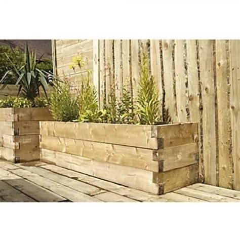 Caledonian Raised Garden Trough Bed Planter 180 X 45cm Pure Garden