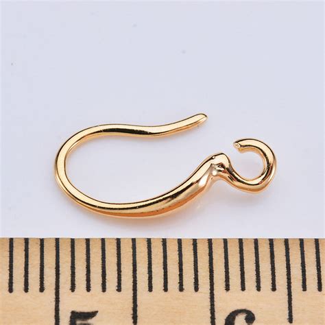 K Gold Filled Glossy Plain Earring Hooks Earing With Etsy