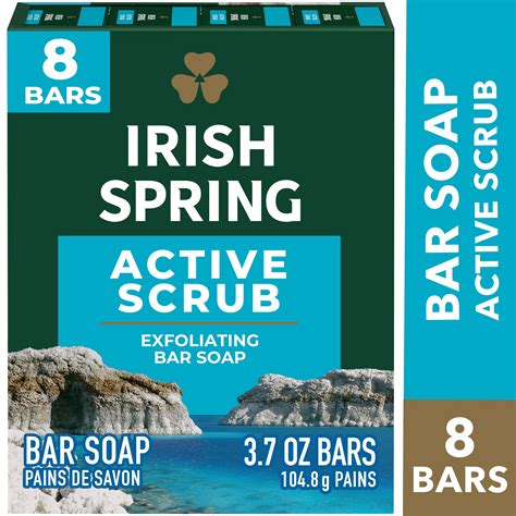 Irish Spring Deep Action Scrub Exfoliating Bar Soap Ounce Bar