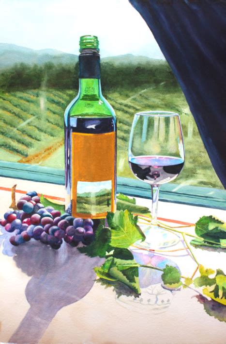 My Reflections on Watercolor: Blackstock Winery Painting