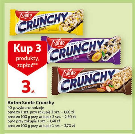 Baton Bananowo Czekoladowy Sante Crunchy Cena Promocje Opinie