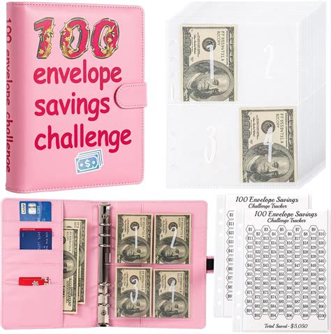 Amazon 100 Envelopes Money Saving Challenge Binder Money Savings