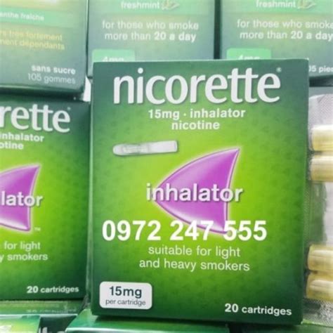 Nicorette Inhalator 15mg 20 Cartridges Stop Smoking Fast