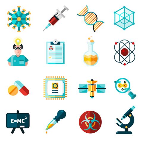 Science Icons Set 474517 Vector Art At Vecteezy