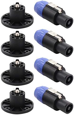 Amazon Glarks 5 Pack 4 Pole Round Panel Mount Connector Twist Lock