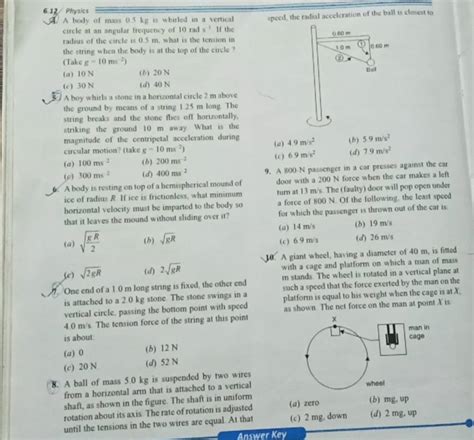 A Ball Of Mass Kg Is Suspended By Two Wires From A Horizontal Arm Tha