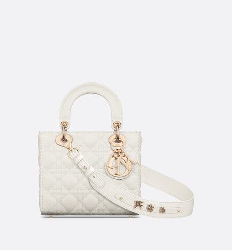 Small Lady Dior My ABCDior Bag Latte Cannage Lambskin DIOR