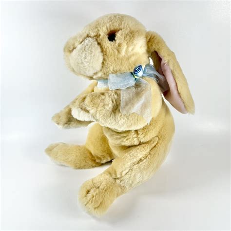 Commonwealth Bunny Plush Rabbit Blue Ribbon Stuffed Cream Cottontail 10” 2006 Ebay