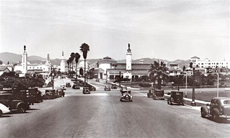 Looking north on Westwood Blvd, Westwood Village, Los Angeles, 1937