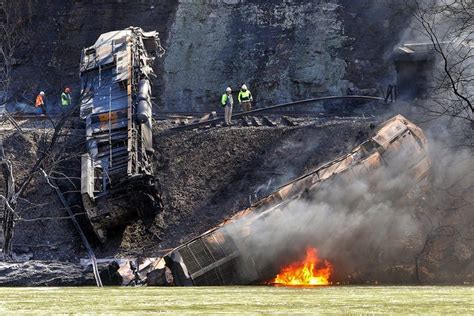 West Virginia train derailment: CSX cars spill fuel near Sandstone