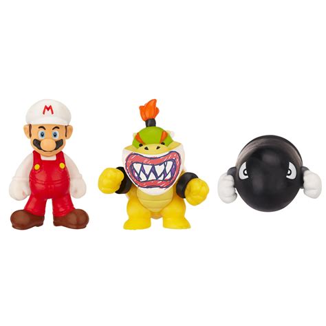 Buy Nintendo Mario Bros Universe Micro Wave 1 Fire Mario Bowser Jr