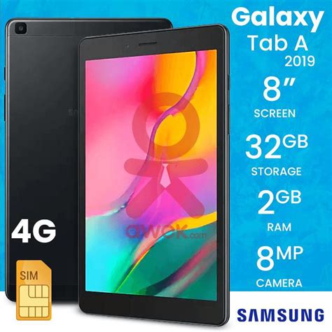 Samsung Galaxy Tab A 2019 Sm T295 8 Inch 32gb2gb Ram 4g Lte Black