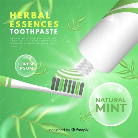 vector realistic ad  fresh toothpaste