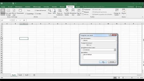 Cr Er Une Macro Excel Youtube