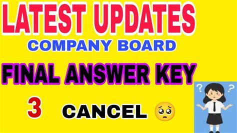 COMPANY BOARD FINAL ANSWER KEY PUBLISHEDLATEST UPDATES LGS Psc