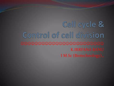 The Regulation Of Cell Cycle Through Cyclins And Checkpoints Ppt