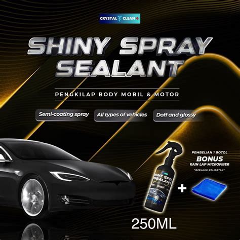 Jual Crystal Clean Pengkilap Body Mobil Motor Shiny Spray Sealant