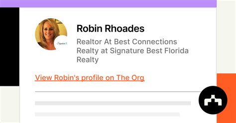 Robin Rhoades Realtor At Best Connections Realty At Signature Best