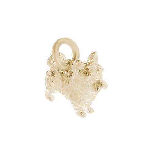 Yorkshire Terrier Solid Gold Dog Charm - Scarlett Jewellery