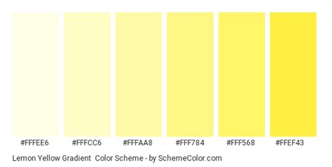 Lemon Yellow Gradient Color Scheme Monochromatic