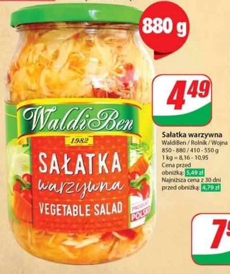 Sałatka warzywna WaldiBen promocja Dino Ding pl