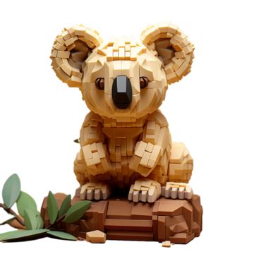 3d Yellow Animal Bear Pixel Wind Building Blocks Lego Animals, Pixel ...