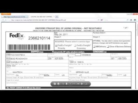 Fedex Freight Tracking Bill Of Lading Updated