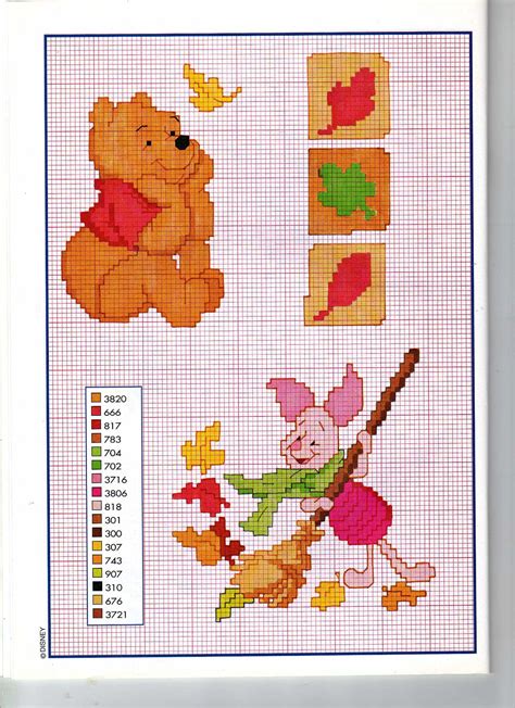 Pooh Pimpi Autunno Magiedifilo It Punto Croce Uncinetto Schemi Gratis