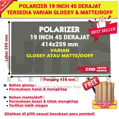 Jual Polaris Lcd Inch Derajat Plastik Polarizer Lcd Monitor Pc