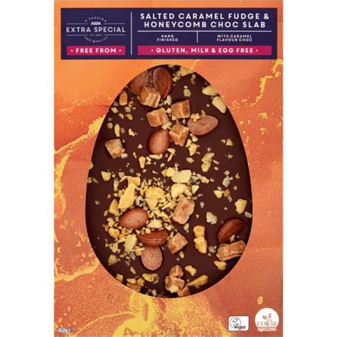 ASDA Extra Special Free From Salted Caramel Fudge Honeycomb Choc Slab