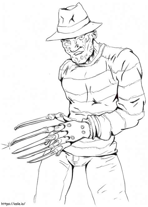 Freddy Krueger Para Colorear