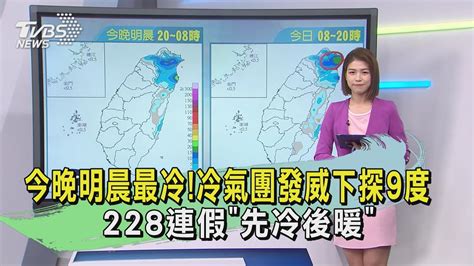 今晚明晨最冷 冷氣團發威下探9度 228連假「先冷後暖」｜tvbs新聞 Tvbsnews01 Youtube